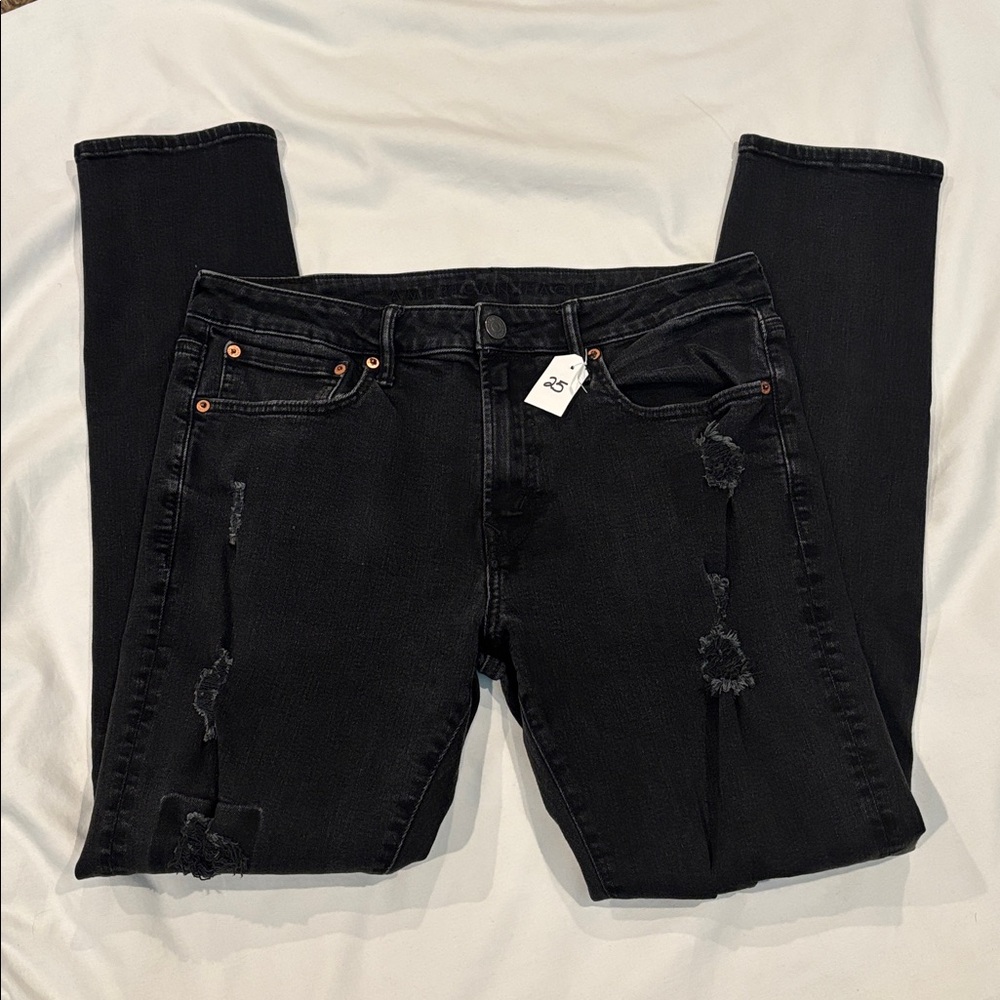 American Eagle Outfitters Black Athletic Skinny Jeans